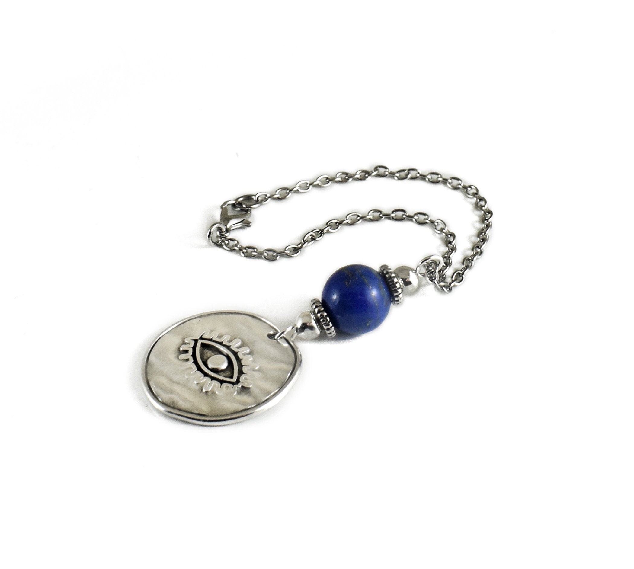 Evil Eye Beaded Rear View Mirror Car Charm – designsbyizzi