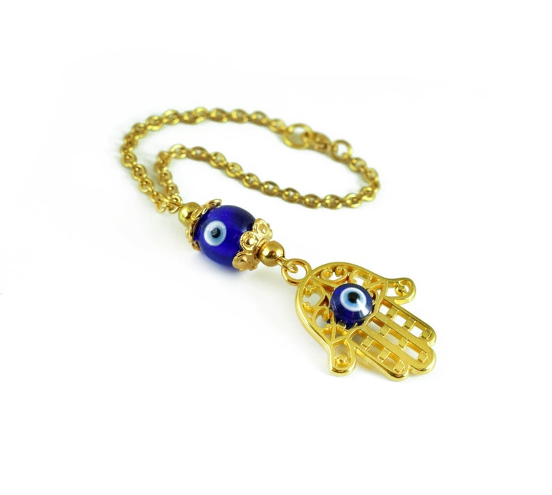 Rearview Car Mirror Charm Hamsa Hand Hanging Car Dangler Etsy