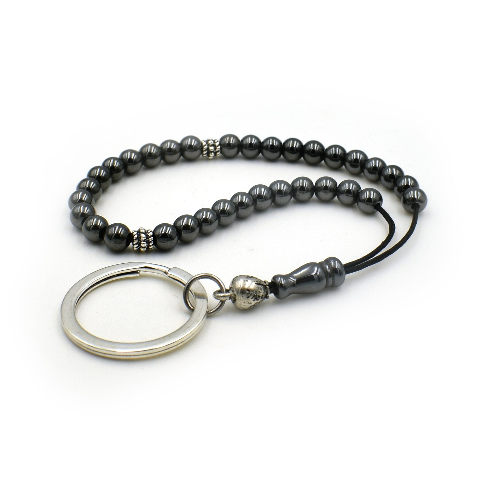 Worry Beads Prayer Beads Keychain Keyring Hematite Beads Etsy