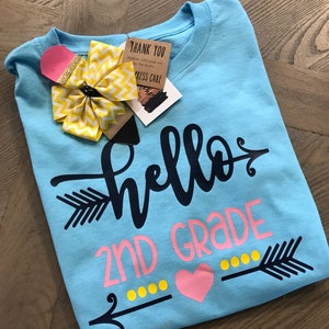First day of school | second grade | tee-shirt | back to school outfit