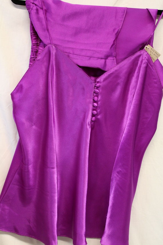 Lingerie Top Short Set Purple Polyester by Kathry… - image 1