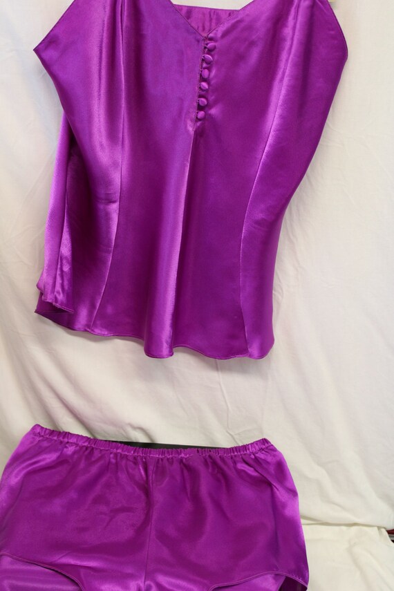 Lingerie Top Short Set Purple Polyester by Kathry… - image 4