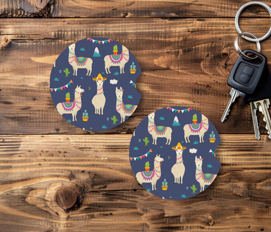 Handmade Ceramic Car Coasters | Set of 2 | 2.6” Absorbent Stone Cup ...