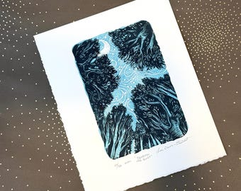 Beneath the Quiet - Original Linoleum Printmaking