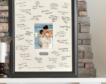 Wedding Mat and Frame for Signatures / Signature Mat / Wedding Frame / Anniversary Frame / Birthday Frame / Signature Frame / Mat