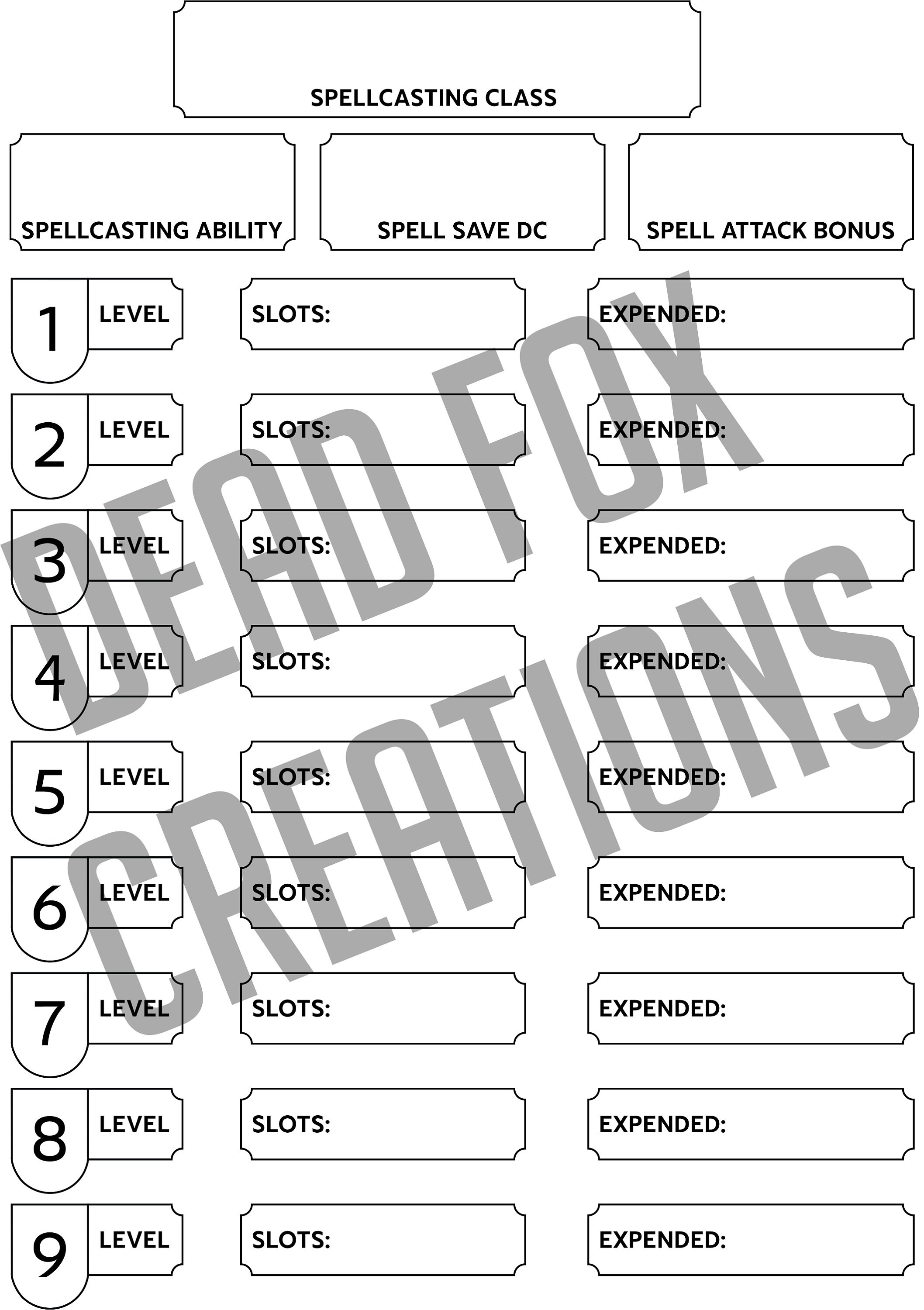 Dnd 5e Character Binder Printable Sheets // Campaign Journal Etsy