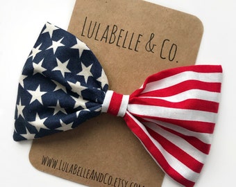 Party in the USA LulaBelle Bow // American Flag // America // Fourth of July // Red White and Blue // Patriotic // Stars and Stripes