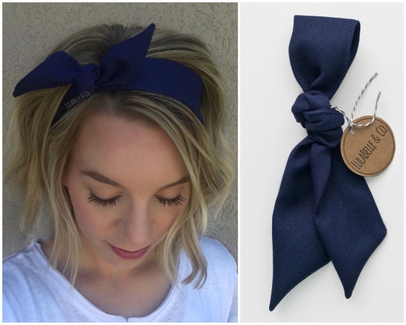 navy head scarf