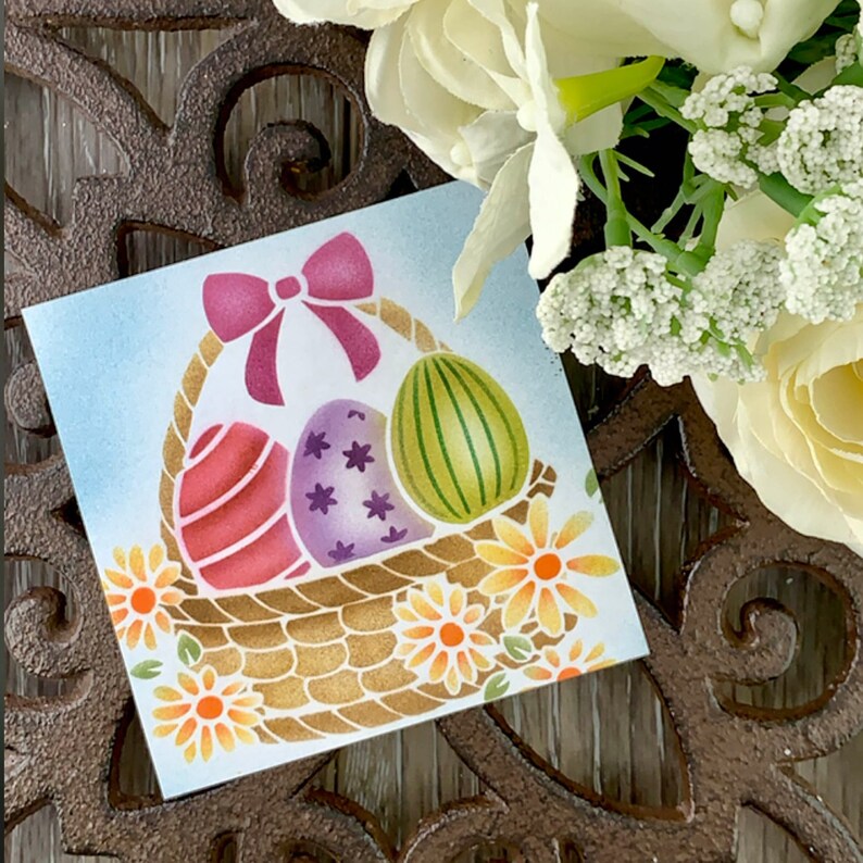 Easter Basket Stencil 4 Layer Stencil - Etsy
