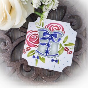 Bustier Cookie Stencil - 4 Layer Stencil