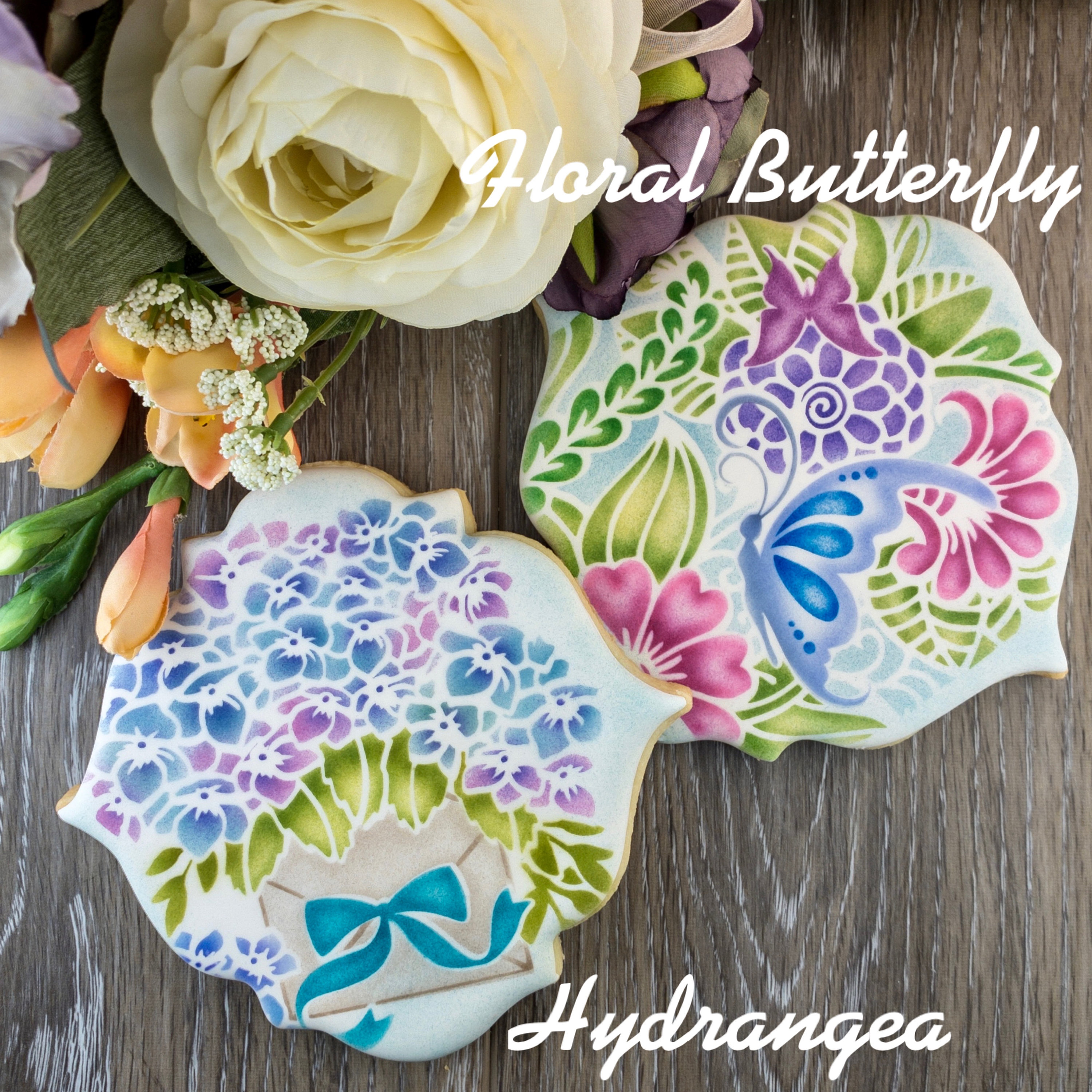 Hydrangea Cookie Stencil - 5 Layer Stencil - Etsy