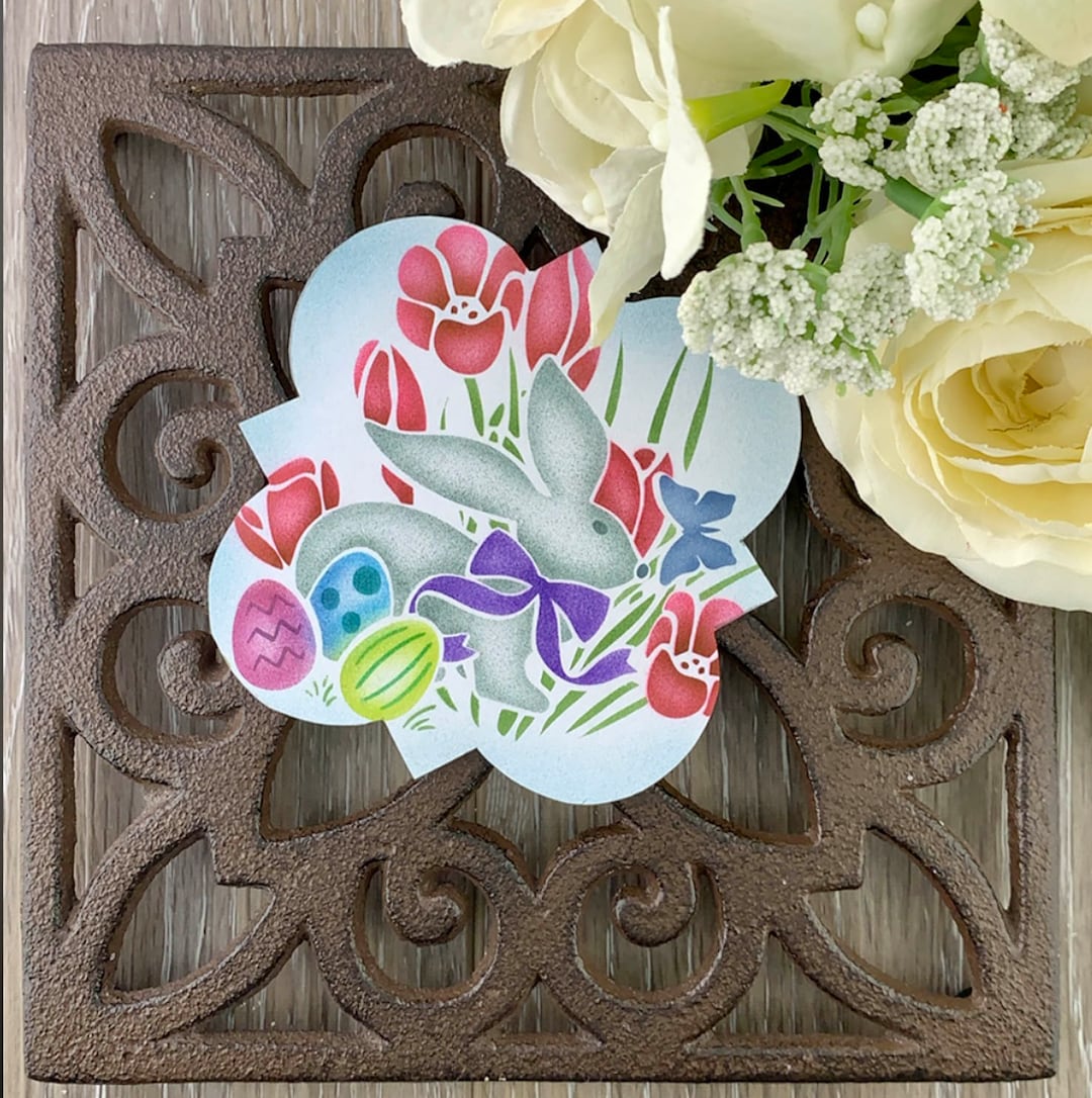 Easter Bunny Stencil - 4 Layer Stencil - Etsy