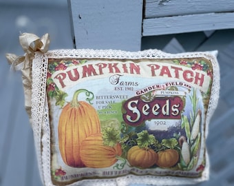 RUSTIC Pumpkin Patch Country Mini  Pillow