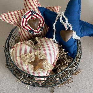 Patriotic Bowl Fillers, fabric stars