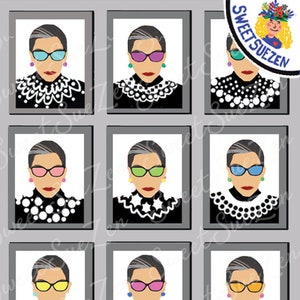 Ruth Bader Ginsburg - RBG COURT ROOM Collection -Gray -  Professional mask. Cotton Cloth Mask Fabric Material. Great for personalized gift.