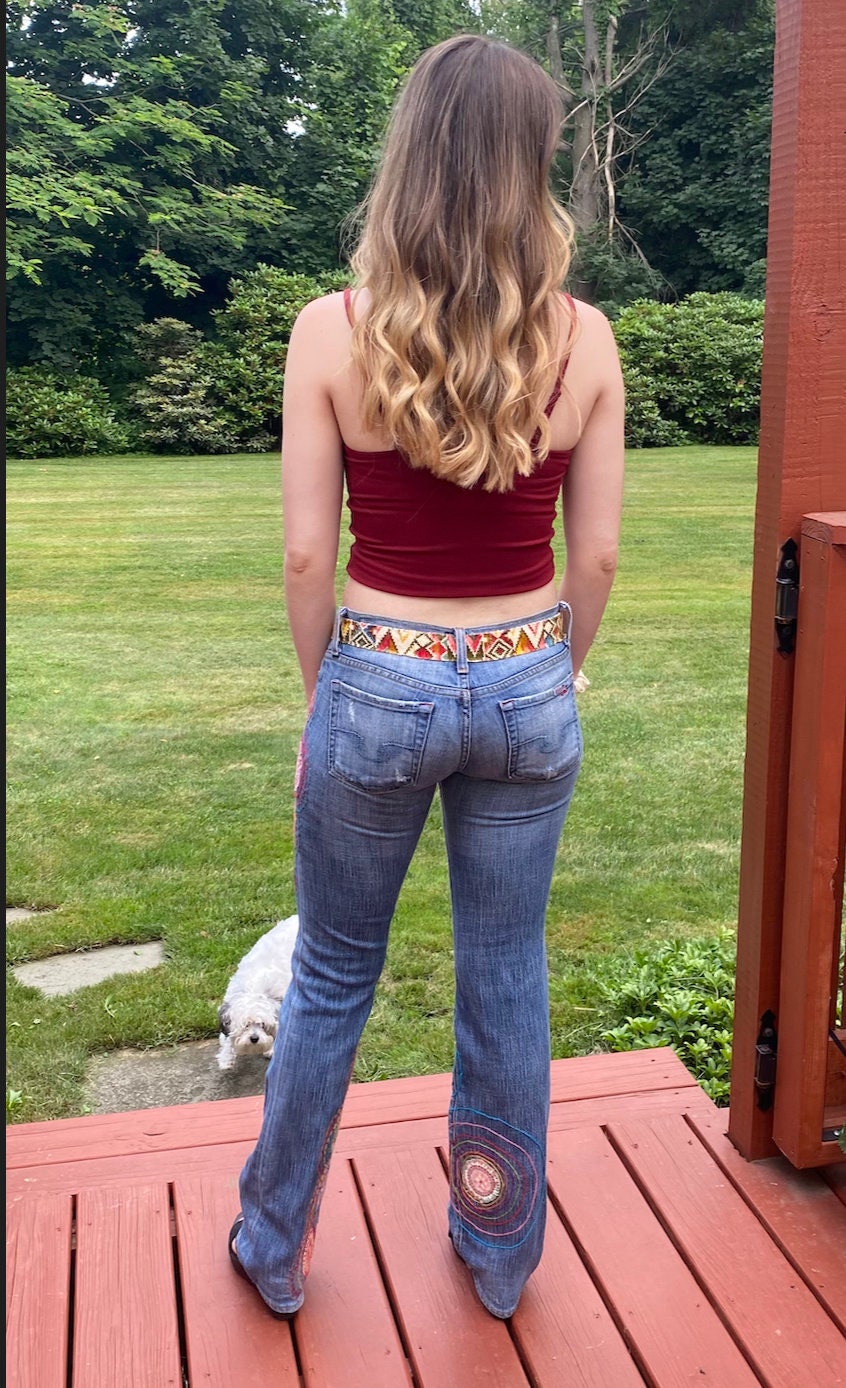Size 26-36 Size 5? Blue Cult Jeans. Retro Style Hip-hugger
