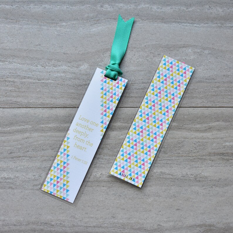 Tribal Triangles Bookmark Custom Laminate Bookmark Set of 2 Etsy