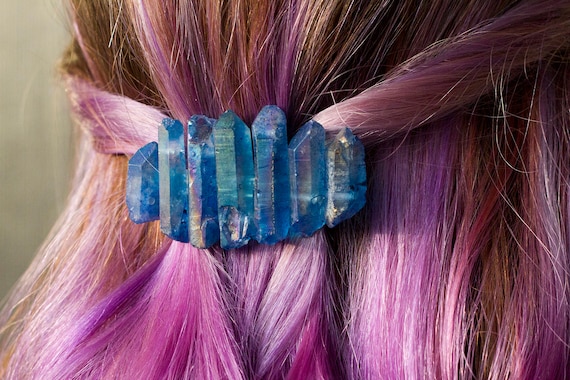 Crystal Hair Clip Crystal Barrette Quartz Hair Jewelry Etsy