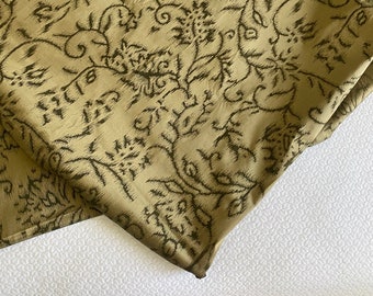 Very large square silk scarf or wrap, 44" x 44", silk printed pattern both sides, one of a kind