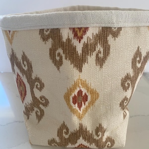 Southwest Style Bread Basket: Cotton Linen Fabric, Washable