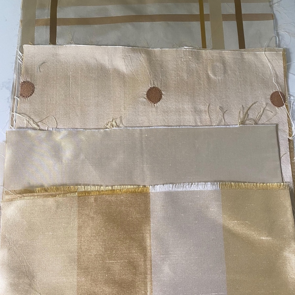 Collection of 12" x 12" silk squares, total 8 pieces