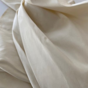 Classic Cream Silk Dupion 54" wide, multiple pieces available for drapery, curtains, window shades, home deocr or apparel