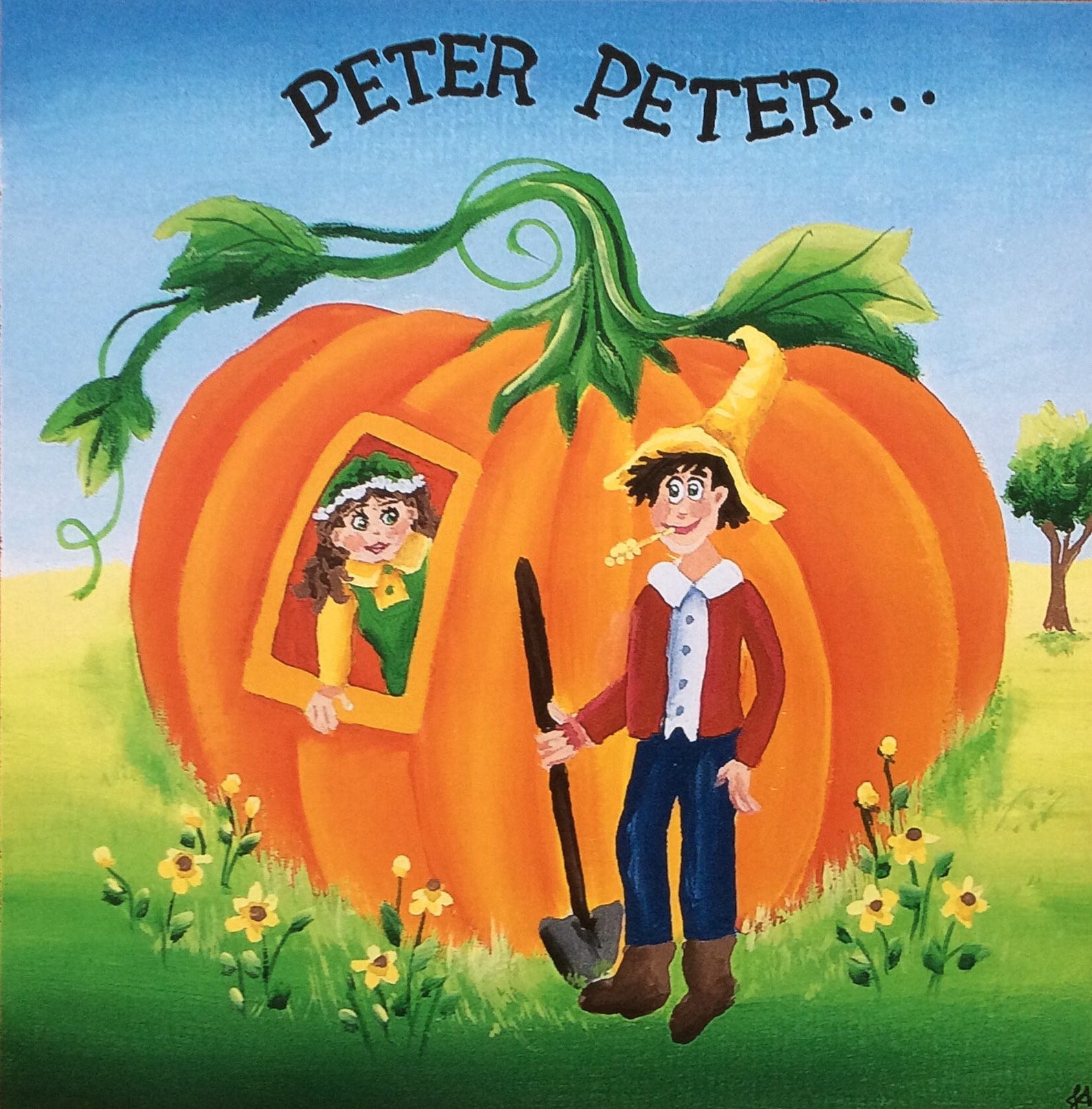 Peter Peter Pumpkin Eater a Print 12x12 Etsy Peter Peter Pumpkin Eater a Print 12x12 Etsy