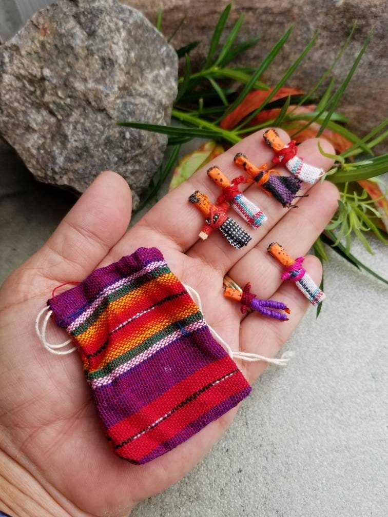 Guatemalan Worry Dolls / Handmade Guatemalan Worry Dolls / Six Handmade