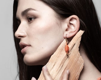 Recycled cables earrings DHAKA. Christmas gift for her. Upcycled jewellery. Recycled electric cables jewelry.