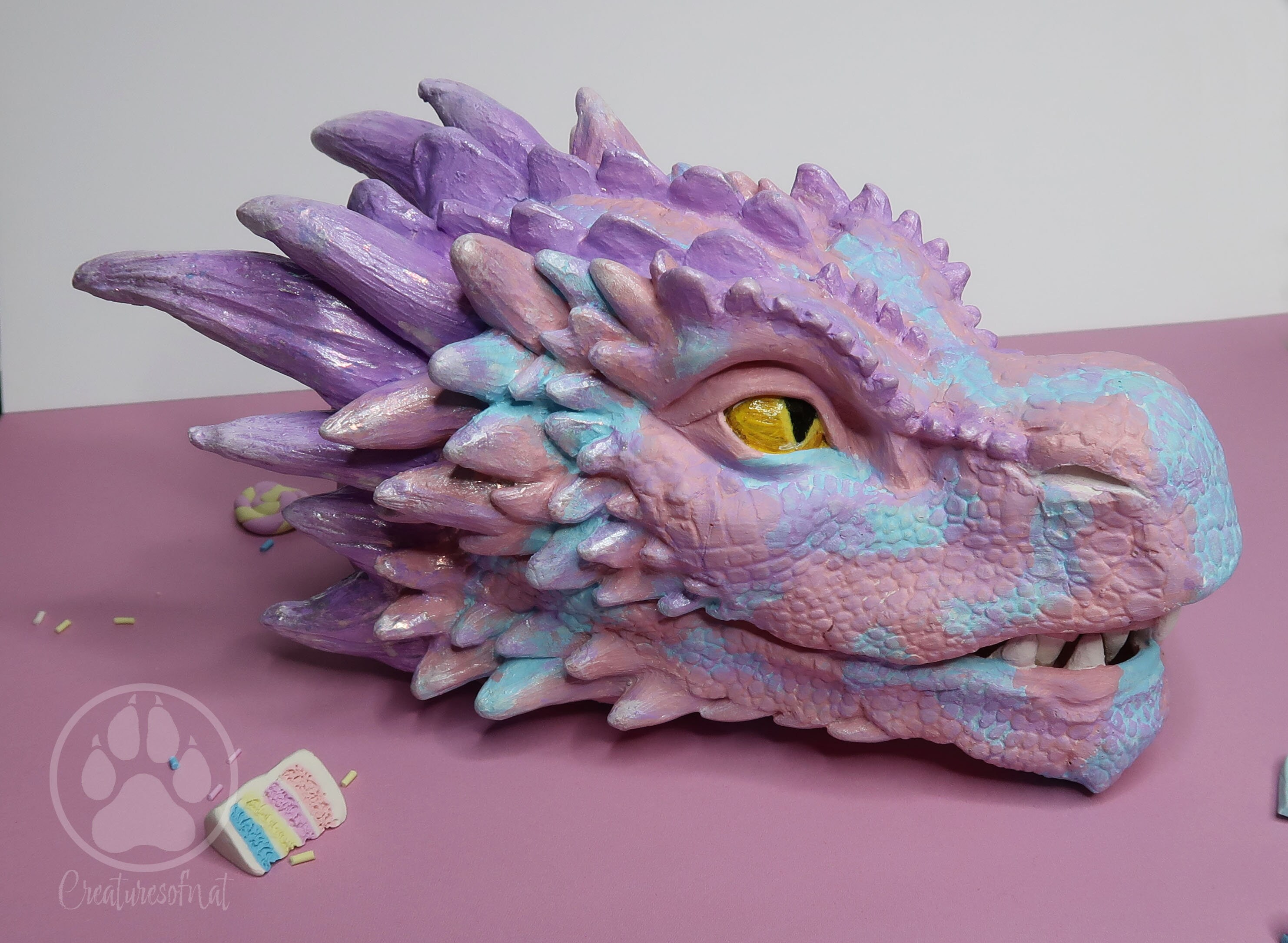 Fairykei Resin Dragon Head Sculptures. Etsy Australia
