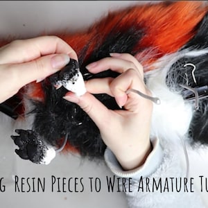Attaching resin to a wire armature tutorial for artdolls