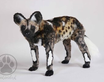 African Wild Dog poseable artdoll