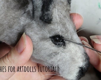 How to make eyelashes tutorial for artdolls