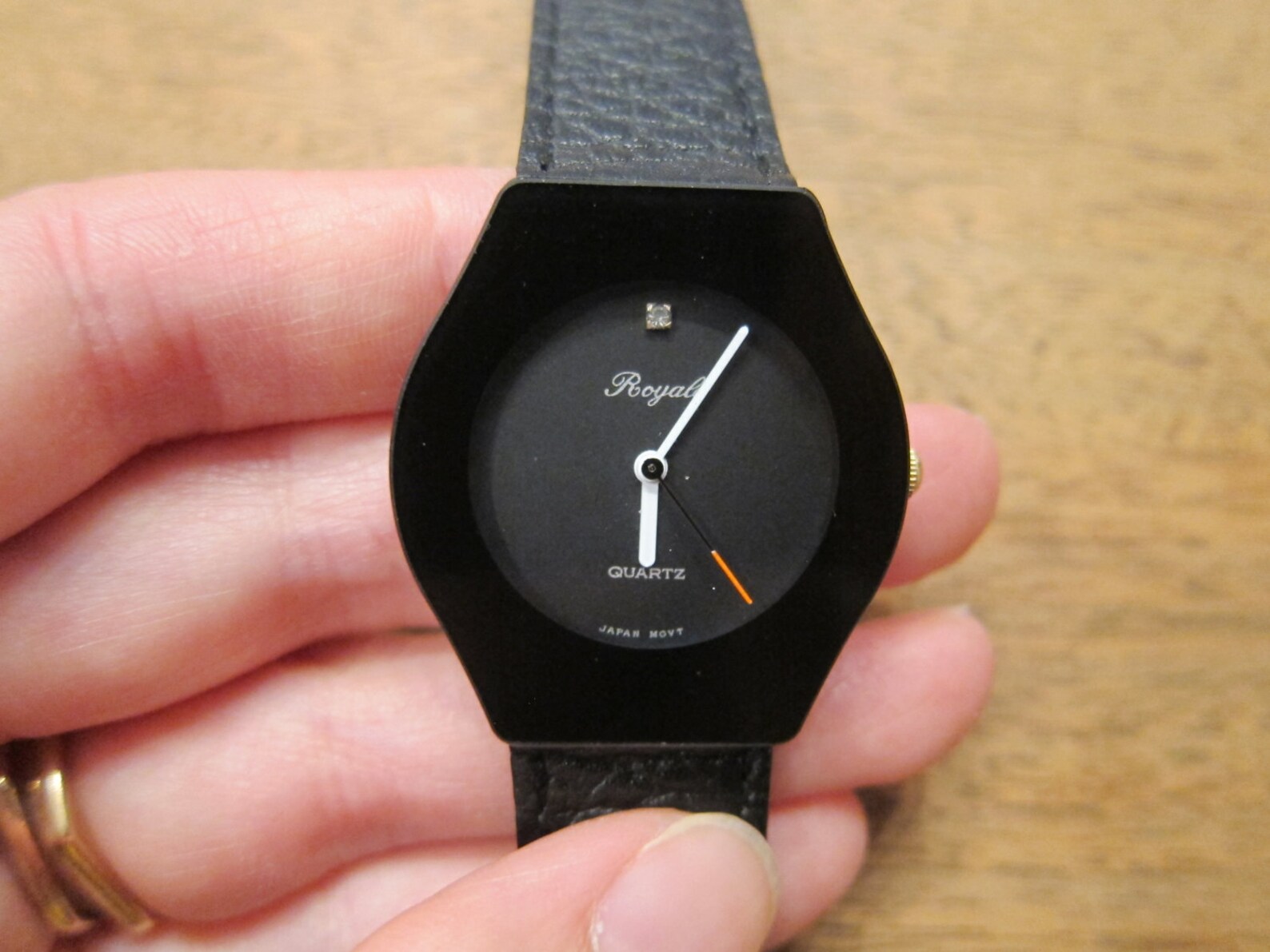 Vintage Royal Wrist Watch Glass Face Quartz Movement Clear Etsy