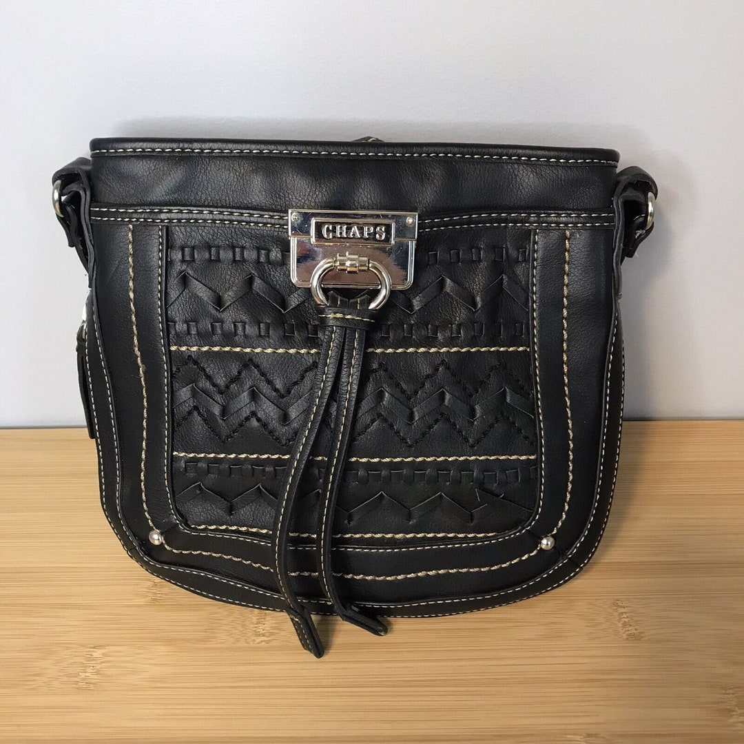CHAPS Boho Western Country Woven Synthetic Leather Purse Crossbody