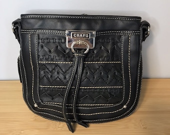 CHAPS Boho Western Country Woven Synthetic Leather Purse Crossbody