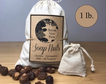 Soap Nuts Natural Organic Laundry Dishwasher Body Baby Wash Shampoo 1lb.