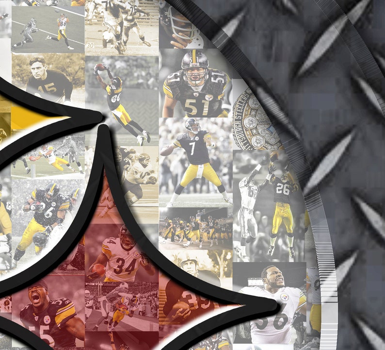 Pittsburgh Steelers Football Art Print DIAMOND PLATE - Etsy