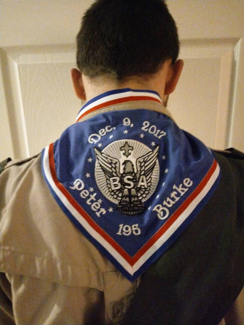 Personalized Eagle Scout Neckerchief scarf with scouts name Etsy
