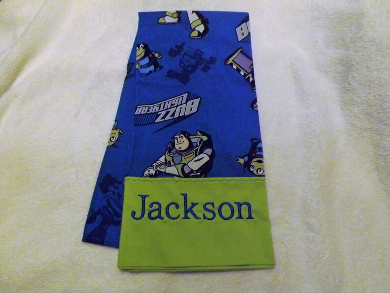 Dalik Weeping Angel Pillowcase made from Doctor Who Comic Strip cotton fabric w green trim includes Tardis Zygot Obb Silence Cyberman