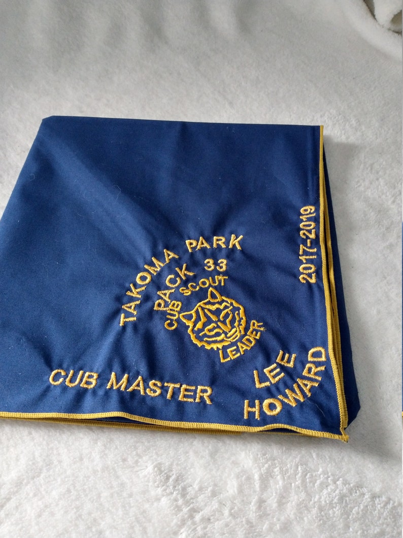 Personalized Scout Leader Neckerchief scarf cub scouts boy Etsy