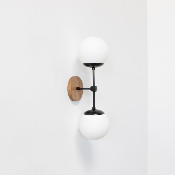 Wall sconce, wall lamp, vanity lighting, mid century sconce, black wall light