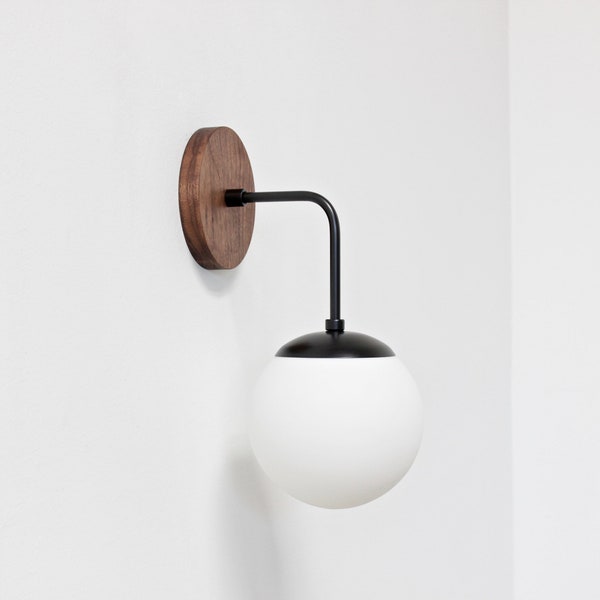 wall lamp, bathroom lighting, mid century lamp, industrial lighting, black sconce