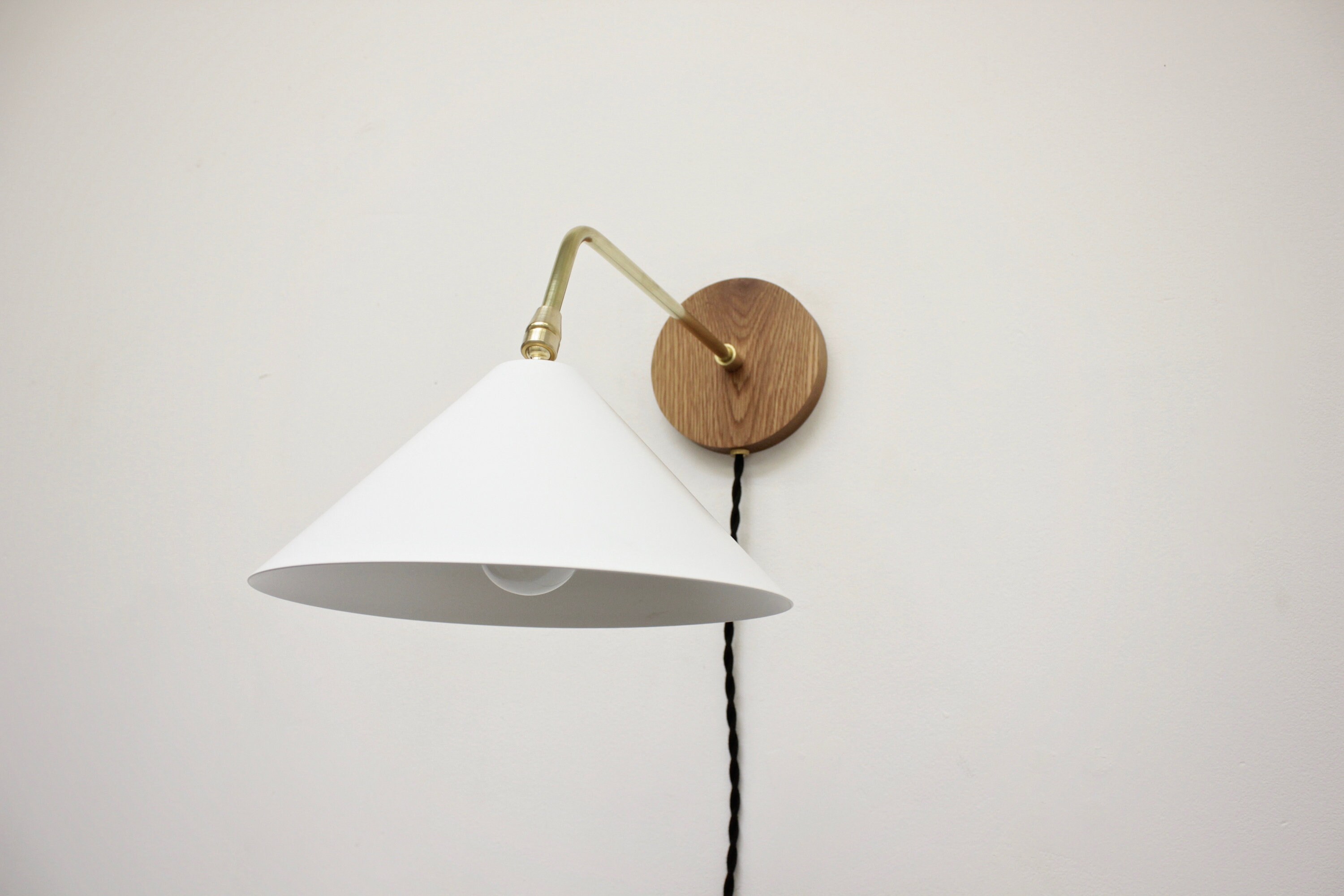 White Wall Lamp Mid Century Lighting Bedside Lamp White and Etsy