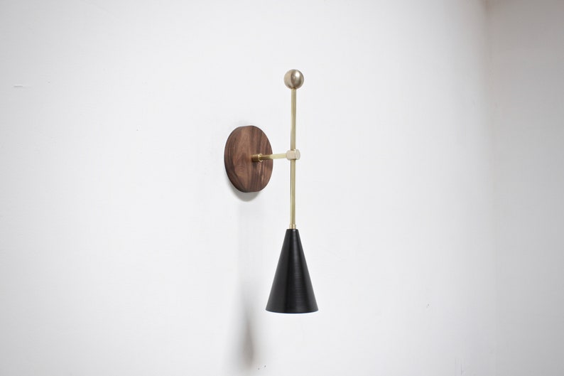 Vanity Light Fixture Mid Century Lamp Plug In Wall Sconce Brass