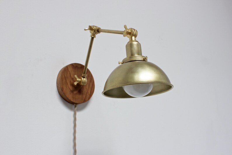 Brass Plug In Sconce