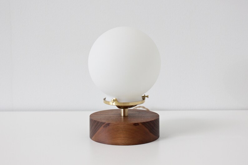 Night Light Desk Lamp Brass Table Globe