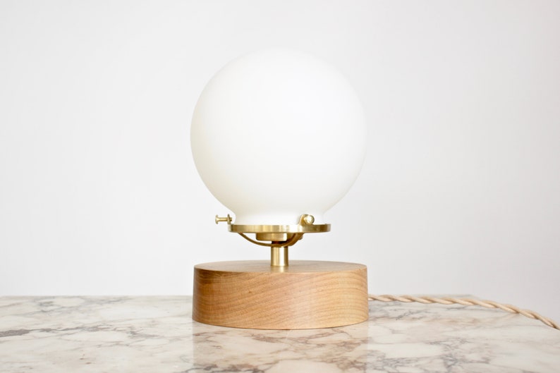Night Light Desk Lamp Brass Table Globe