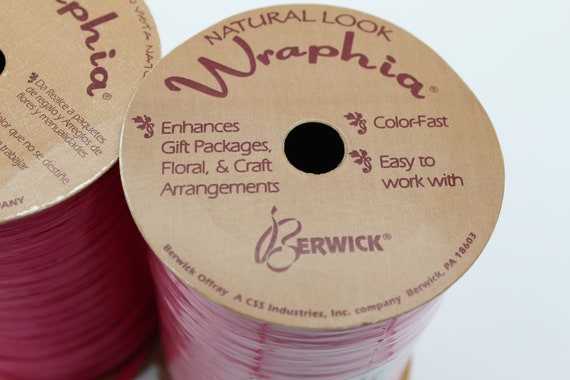 Red Raspberry Raffia Ribbon Wraphia Brand Synthetic Matte Ribbon