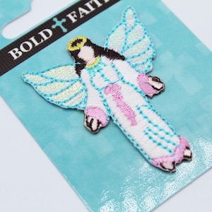 SALE: Angel Applique by Wrights- Iron on patch- Embroidery Applique- Angel Patch- Angel Applique